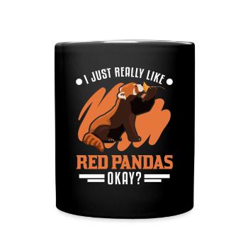 J’aime vraiment Red Pandas Roter Panda - Mug uni - noir - Devant
