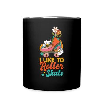 Rollschuhe - Tasse einfarbig - Schwarz - Vorne