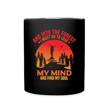 In the forest I find my soul - Full Colour Mug - black - Front