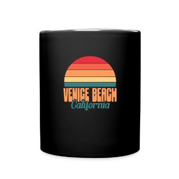 Venice Beach Kalifornien - Tasse einfarbig - Schwarz - Vorne