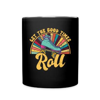 Rollschuhe - Tasse einfarbig - Schwarz - Vorne
