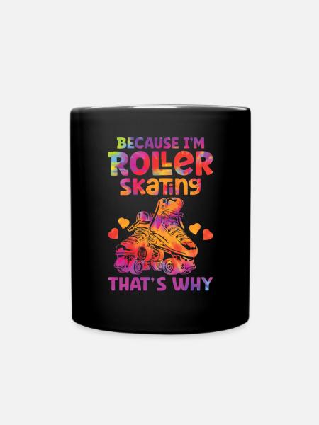 Rollschuhe - Tasse einfarbig - Schwarz