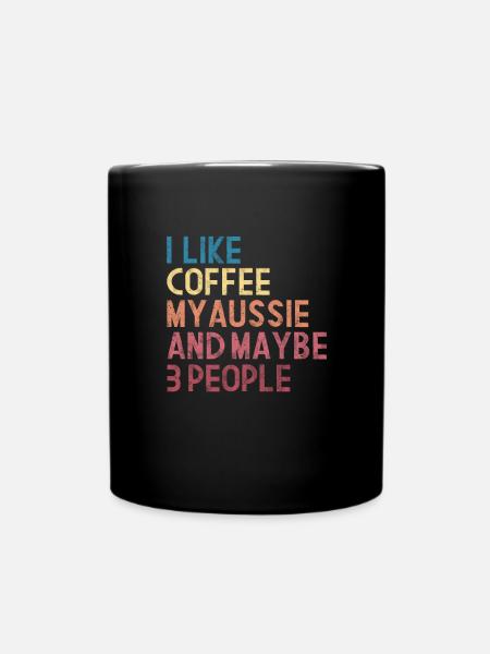 Kaffee Aussie - Tasse einfarbig - Schwarz
