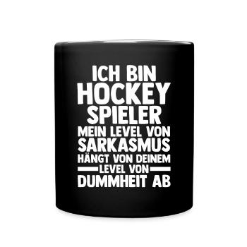 Eishockey Hockeyspieler Hockey - Tasse einfarbig - Schwarz - Vorne