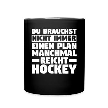 Eishockey Hockeyspieler Hockey - Tasse einfarbig - Schwarz - Vorne