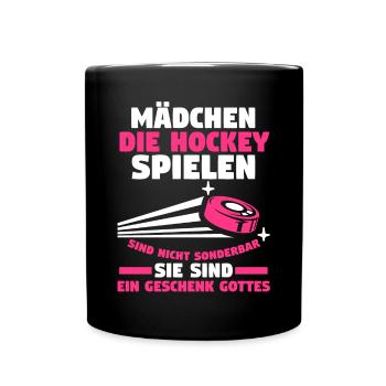 Eishockey Hockeyspieler Hockey - Tasse einfarbig - Schwarz - Vorne