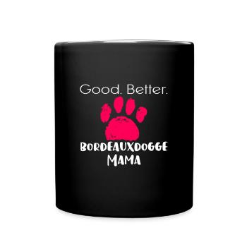 Bordeauxdogge - Tasse einfarbig - Schwarz - Vorne