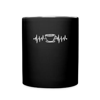 Kaffee Koffein Espresso Barista Geschenk - Tasse einfarbig - Schwarz - Vorne