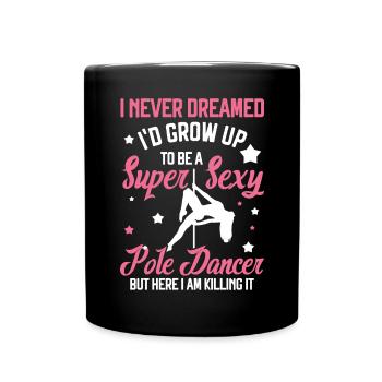 Pole Dance - Tasse einfarbig - Schwarz - Vorne