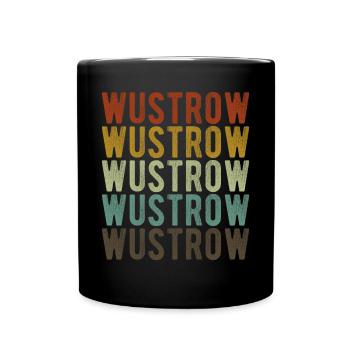 Wustrow Stadt Retro Vintage - Tasse einfarbig - Schwarz - Vorne