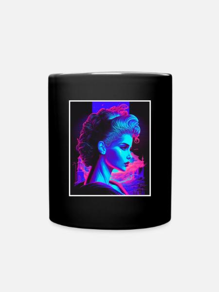 Vaporwave Mythologie grecque Dieu Neon Olympus - Mug uni - noir