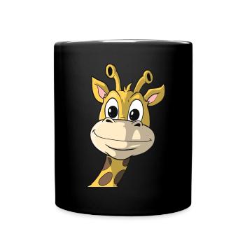 Girafe Mignon Cadeau Girafe Head Animal Zoo - Mug uni - noir - Devant