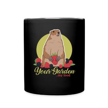 Murmeltiere Mankai Groundhog Munggen Geschenk - Tasse einfarbig - Schwarz - Vorne