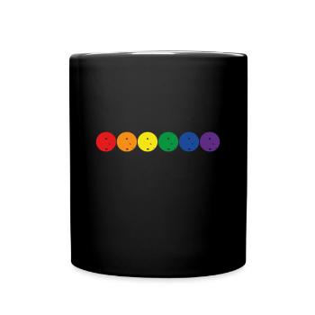 LGBT Flag Pickleball Lover Pickler Pride Rainbowam - Full Colour Mug - black - Front