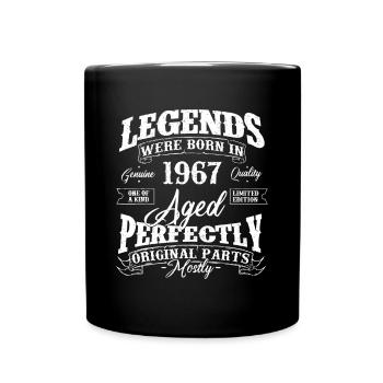 Les légendes sont nées en 1967 Année De Naissance Anniversaire19 - Mug uni - noir - Devant