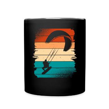 Kitesurfer Kiteboard Kitesurfen Kitesurf - Tasse einfarbig - Schwarz - Vorne