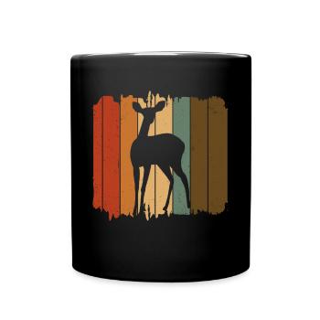 Chevreuil - Mug uni - noir - Devant