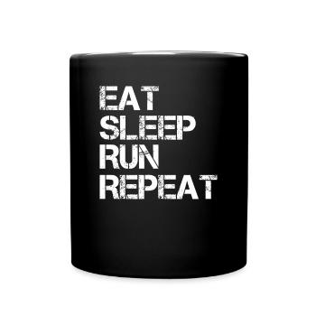 Marathon ultra-coureur - Mug uni - noir - Devant