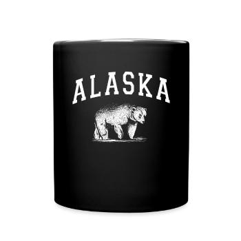 Alaska Geschenk Kinder Herren Damen USA Natur Eis - Tasse einfarbig - Schwarz - Vorne