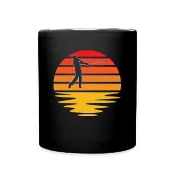Golf Retro - Tasse einfarbig - Schwarz - Vorne