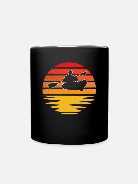 Kanusport Retro - Tasse einfarbig - Schwarz