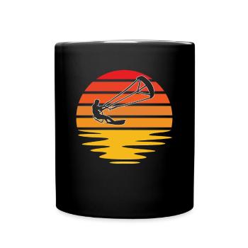 Kite Surfing Retro - Full Colour Mug - black - Front