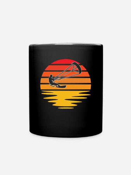 Kite Surf Rétro - Mug uni - noir