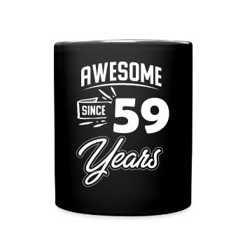 59e anniversaire Cadeau Année d’anniversaire - Mug uni - noir - Devant