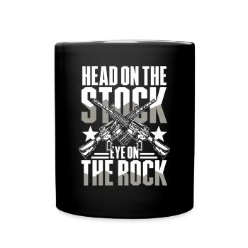 Head On The Stock Eye On The Rock - Tasse einfarbig - Schwarz - Vorne