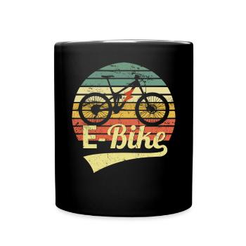 E-Bike Retro Vintage EBike VTT VTT - Mug uni - noir - Devant