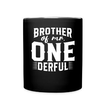 Frère De M. Un Derful Anniversaire Partenaire Look - Mug uni - noir - Devant