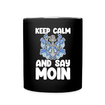 Mer du Nord Dicton bas allemand Moin - Mug uni - noir - Devant