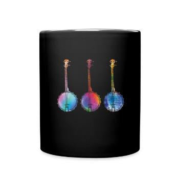 Banjo Shirts For Men Bluegrass Appalachia Folk - Full Colour Mug - black - Front