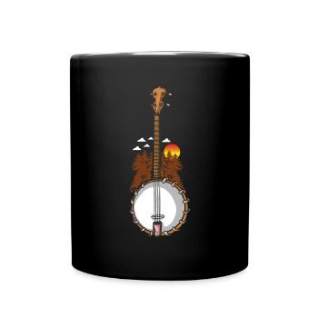 Banjo Shirts For Men Bluegrass Appalachia Folk - Full Colour Mug - black - Front