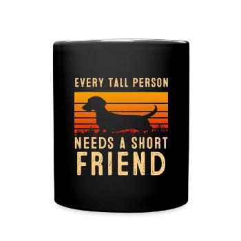 Dachshund Geschenk Dixie Wiener Doxie Dackel - Tasse einfarbig - Schwarz - Vorne