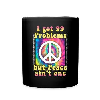 Hippie Cadeau Acidhead Flowerpower Hippi Hippy - Mug uni - noir - Devant