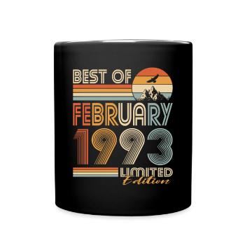 30. Geburtstag Jahrgang 1993 Best of 1993 - Tasse einfarbig - Schwarz - Vorne