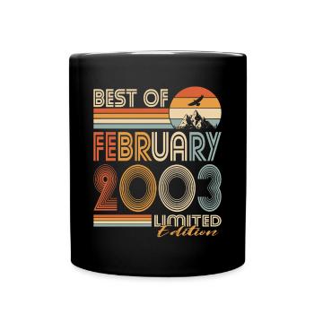 20. Geburtstag Jahrgang 2003 Best of 2003 - Tasse einfarbig - Schwarz - Vorne