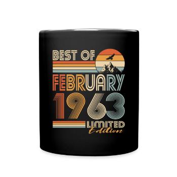 60. Geburtstag Jahrgang 1963 Best of 1963 - Tasse einfarbig - Schwarz - Vorne
