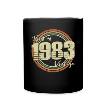 40th birthday born 1983 Best of 1983 - Full Colour Mug - black - Front