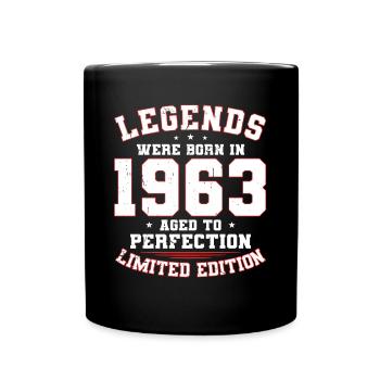 60e anniversaire né en 1963 né en 1963 - Mug uni - noir - Devant