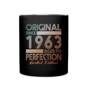60th birthday born 1963 Original Since 1963 - Full Colour Mug - black - Front