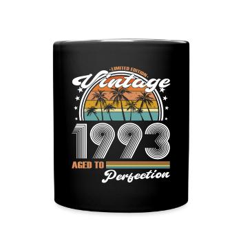 30. Geburtstag Jahrgang 1993 Vintage 1993 - Tasse einfarbig - Schwarz - Vorne