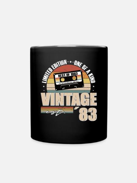 40. Geburtstag Jahrgang 1983 Vintage 1983 - Tasse einfarbig - Schwarz