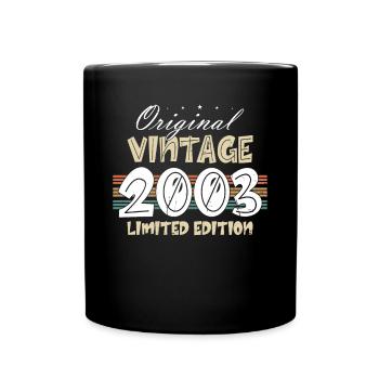 20. Geburtstag Jahrgang 2003 Original 2003 - Tasse einfarbig - Schwarz - Vorne