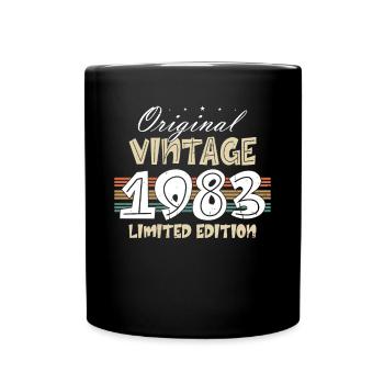40. Geburtstag Jahrgang 1983 Original 1983 - Tasse einfarbig - Schwarz - Vorne