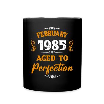 Février 1985 Cadeau d’anniversaire vintage - Mug uni - noir - Devant
