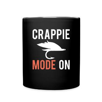 Crappie Fashion On Shirt Gift - Full Colour Mug - black - Front