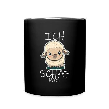 Komme Was Wolle Ich Schaf Das Depression Schäfchen - Tasse einfarbig - Schwarz - Vorne