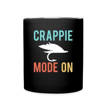 Crappie Fashion On Shirt Gift - Full Colour Mug - black - Front